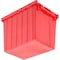 Global Industrial Distribution Container With Hinged Lid 21-7/8x15-1/4x17-1/4 Red 257811RD - alternate 3